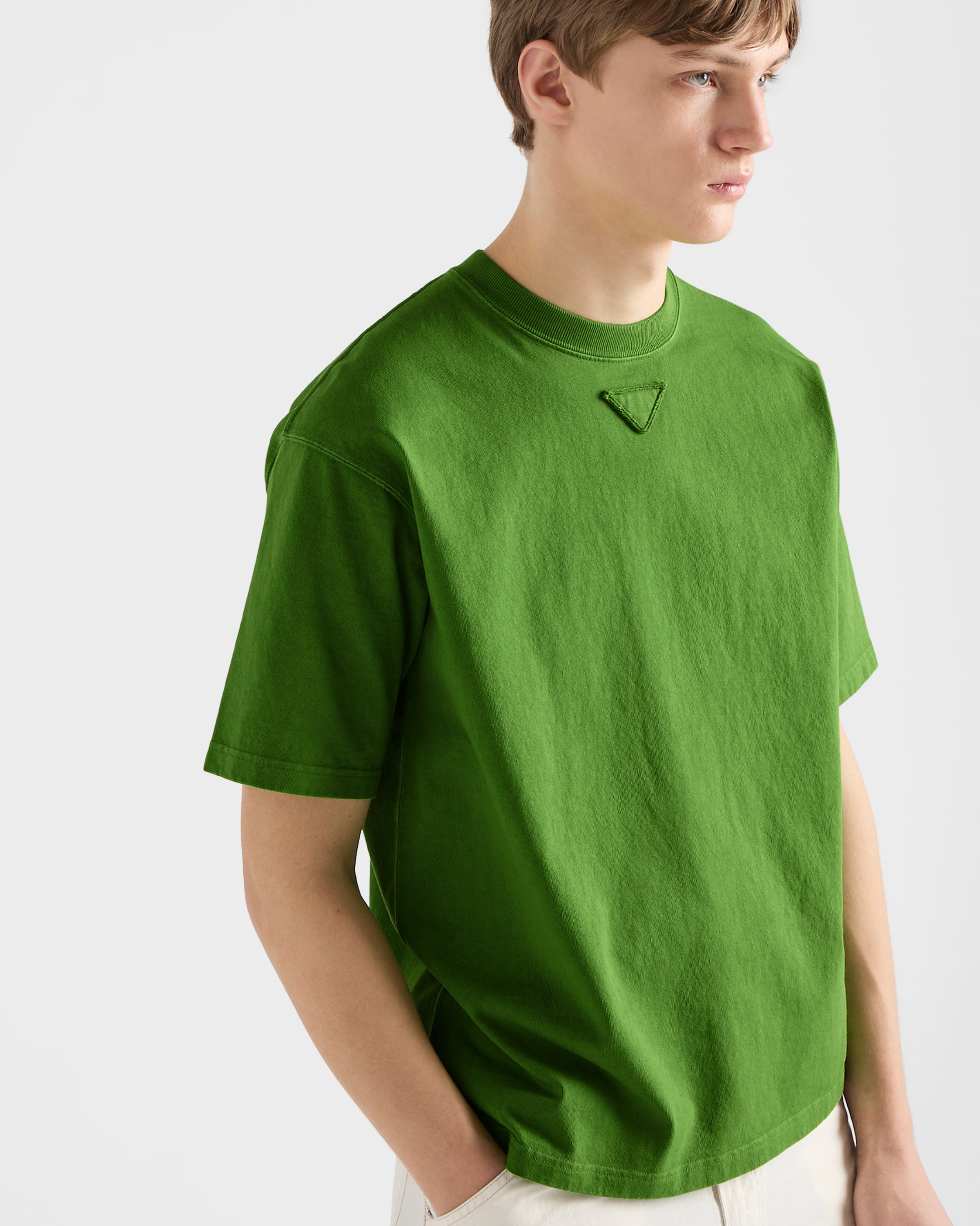 Green Cotton T-shirt | PRADA