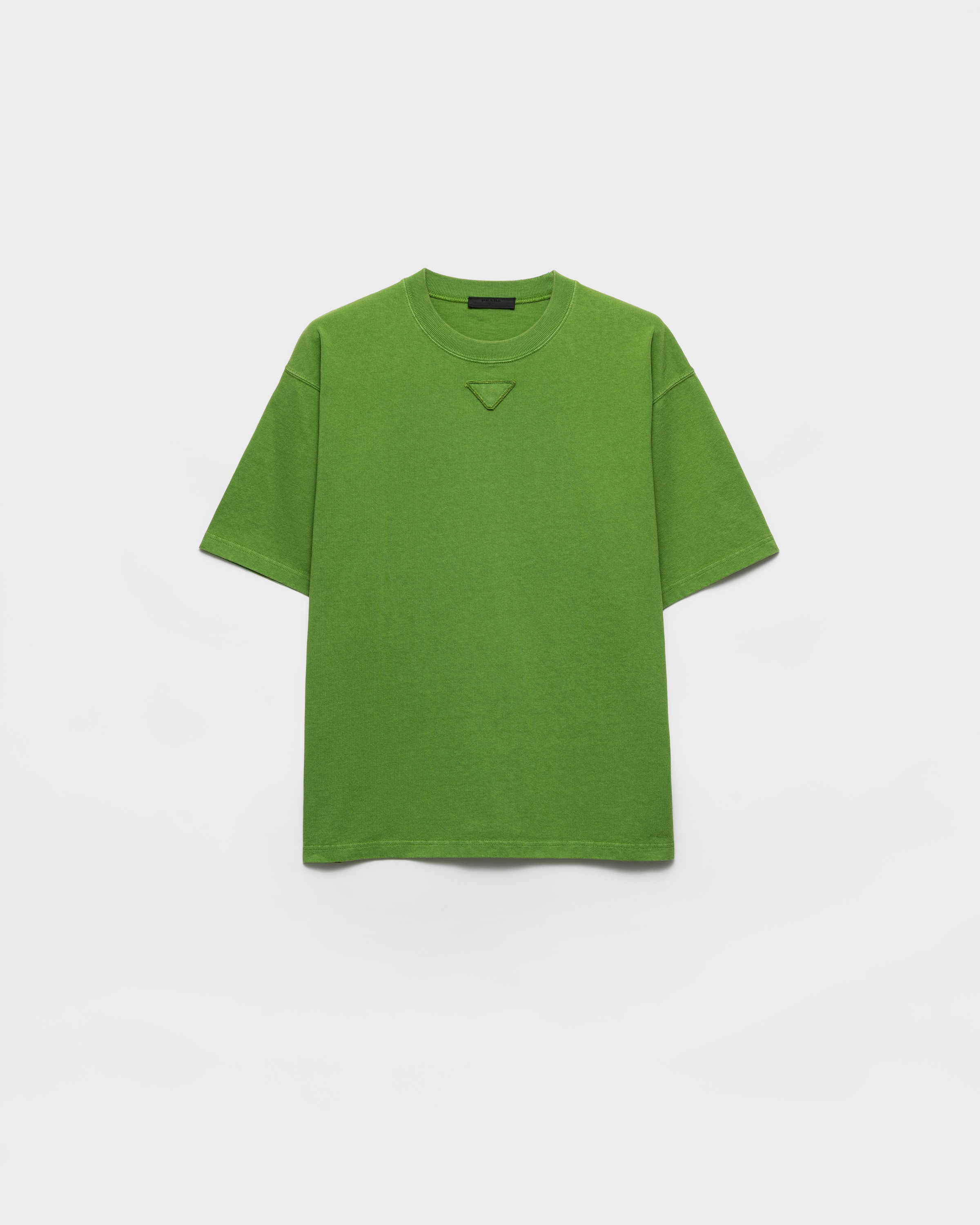 Green Cotton T-shirt | PRADA - Saudi Arabia