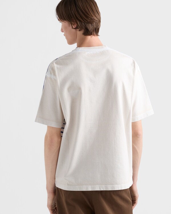 棉質間條 T 恤 - 象牙/墨水 棉質間條 T 恤 - 象牙/墨水