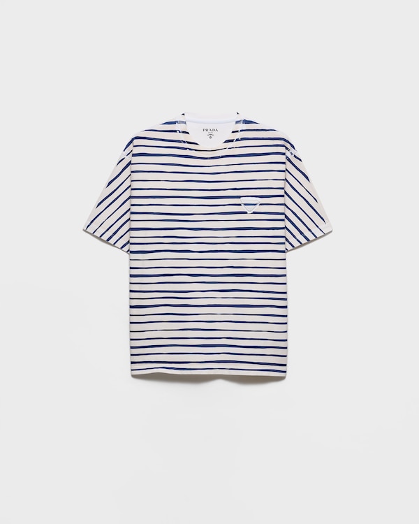 棉質間條 T 恤 - 象牙/墨水 棉質間條 T 恤 - 象牙/墨水