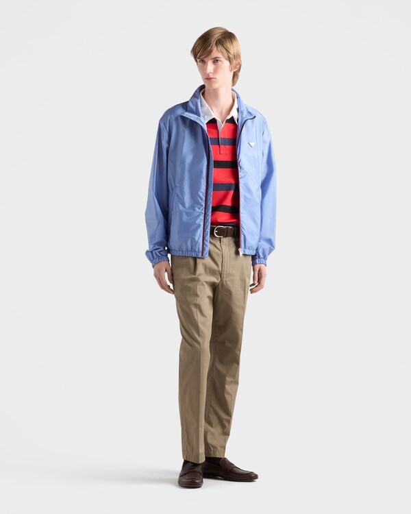 قميص بولو قطن بأكمام قصيرة - أحمر / أزرق قميص بولو قطن بأكمام قصيرة - أحمر / أزرق