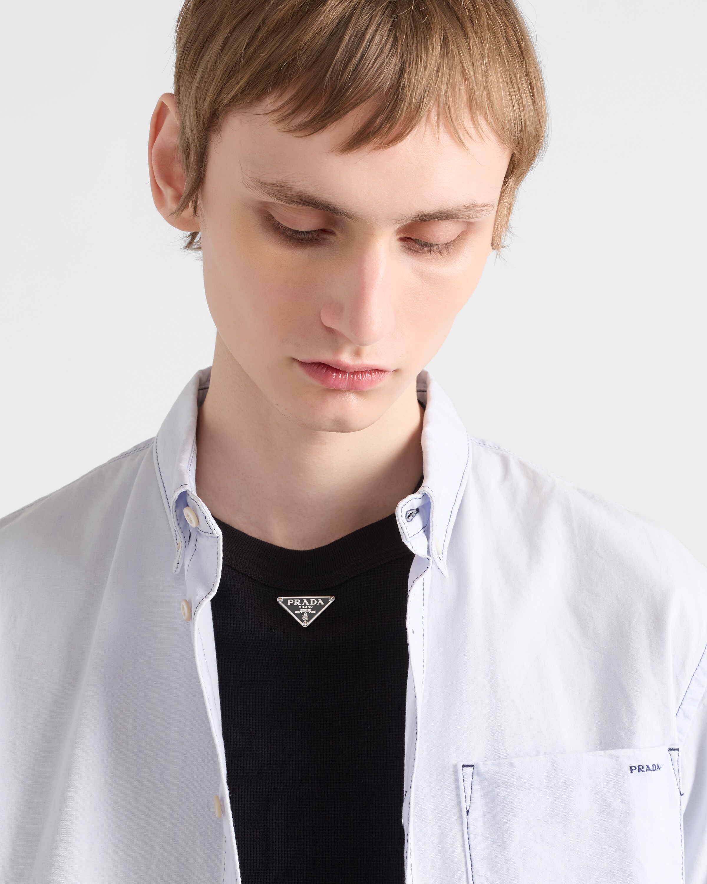 Black Cotton T-shirt | PRADA - Turkey