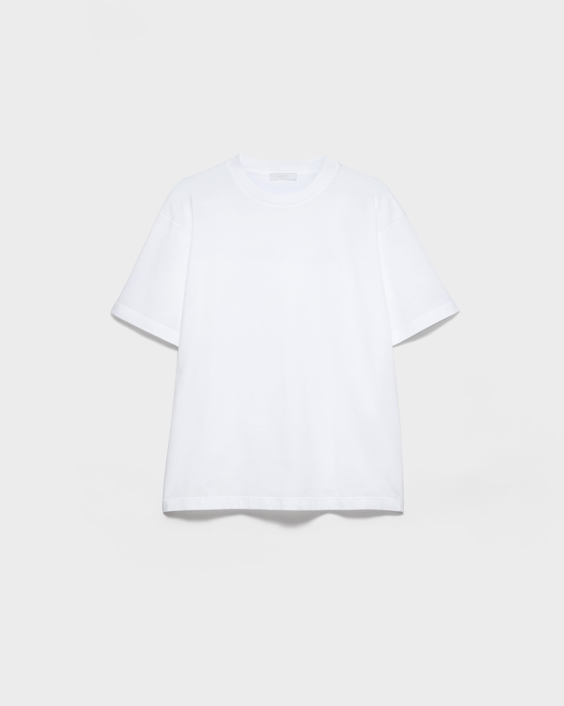 ホワイト コットン Tシャツ | PRADA - 日本