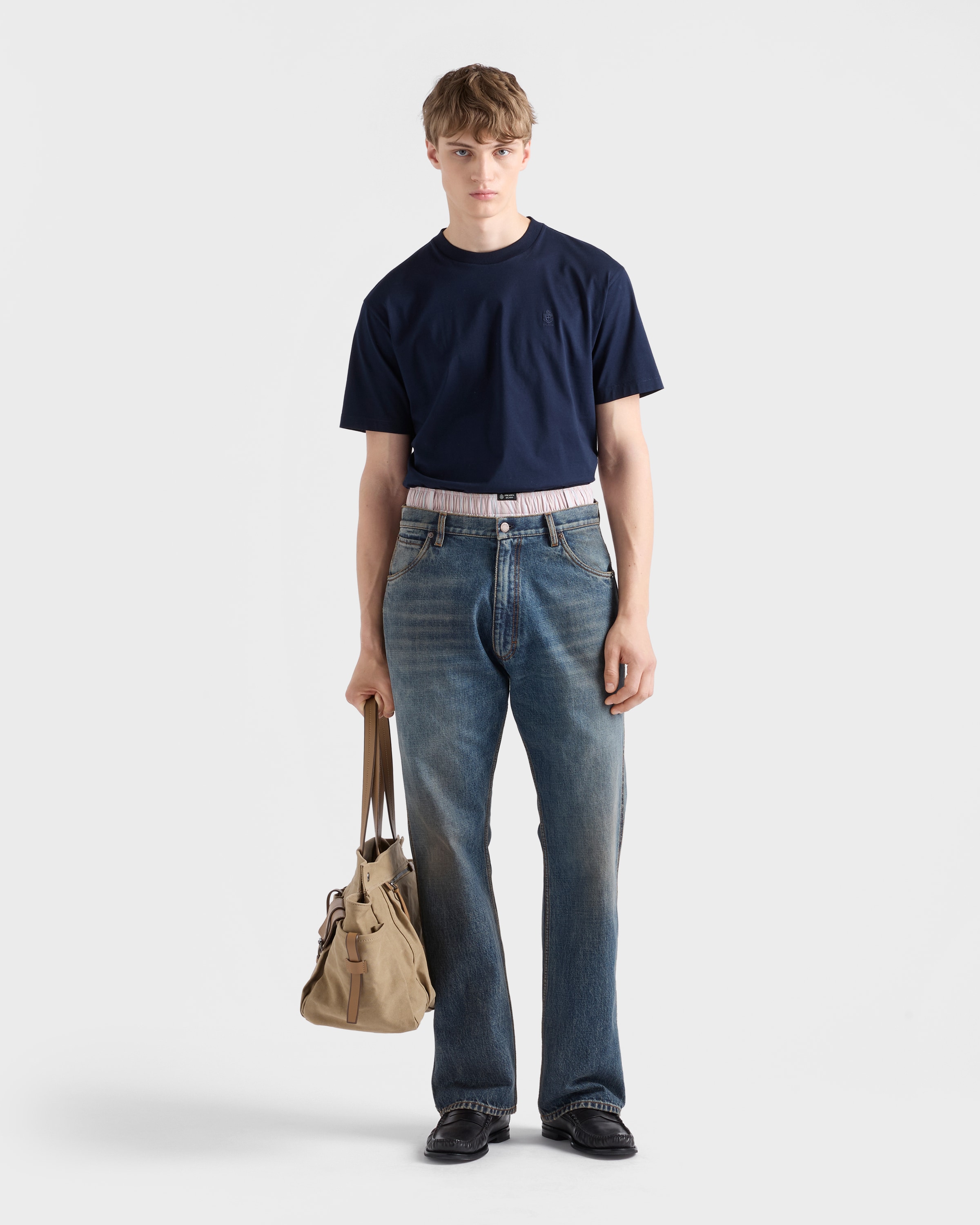 トップス PRADA Prada リブニット トップ | グレー | FARFETCH JP