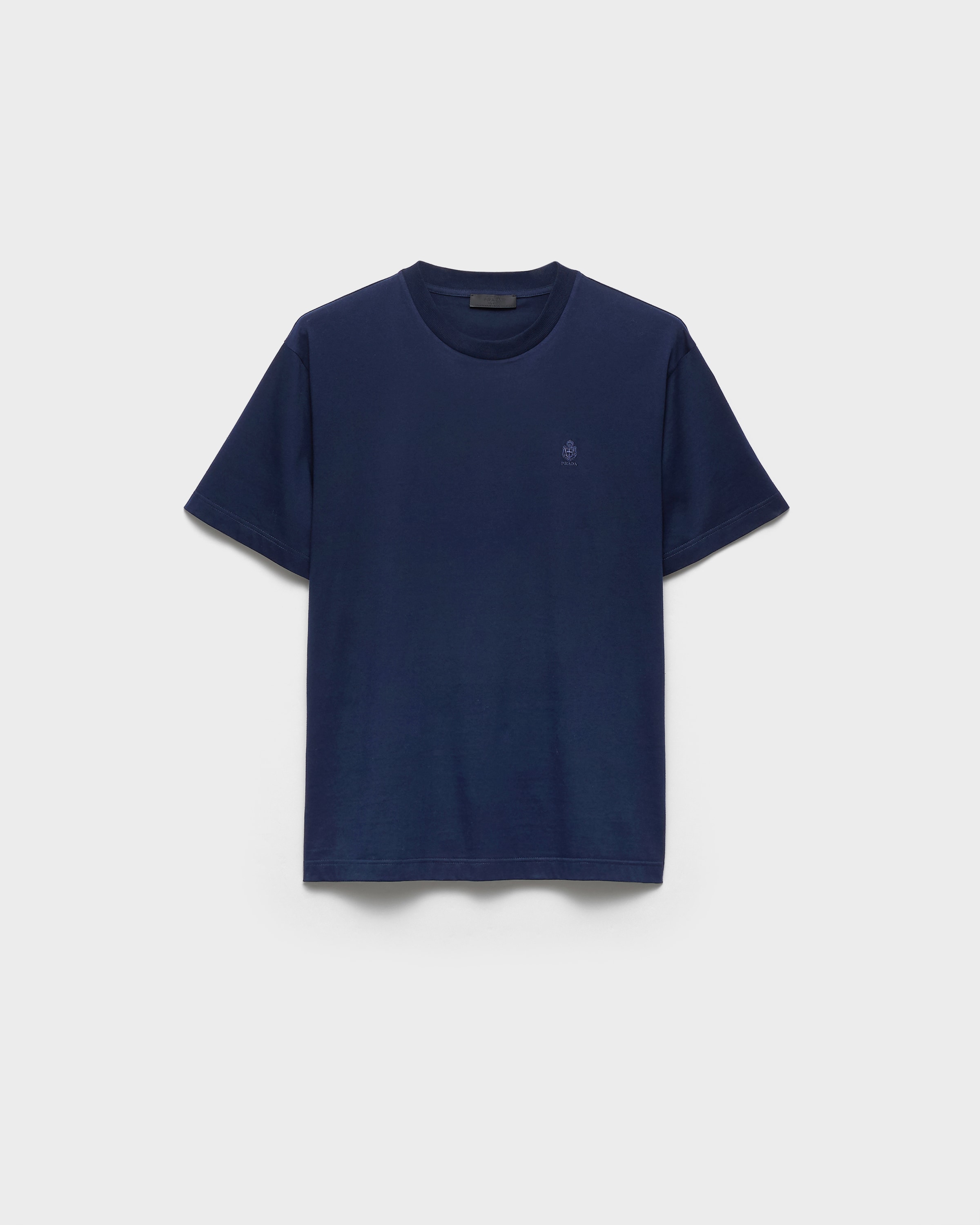 Navy Cotton T-shirt | PRADA