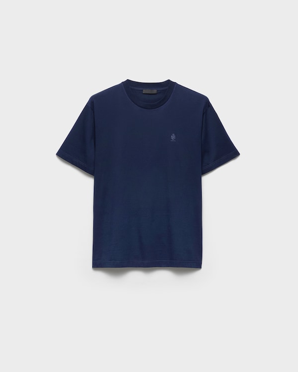 コットン Tシャツ - ネイビー コットン Tシャツ - ネイビー