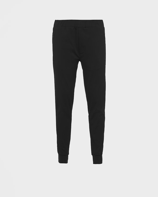 Technical cotton and Re-Nylon pants - Black Technical cotton and Re-Nylon pants - Black