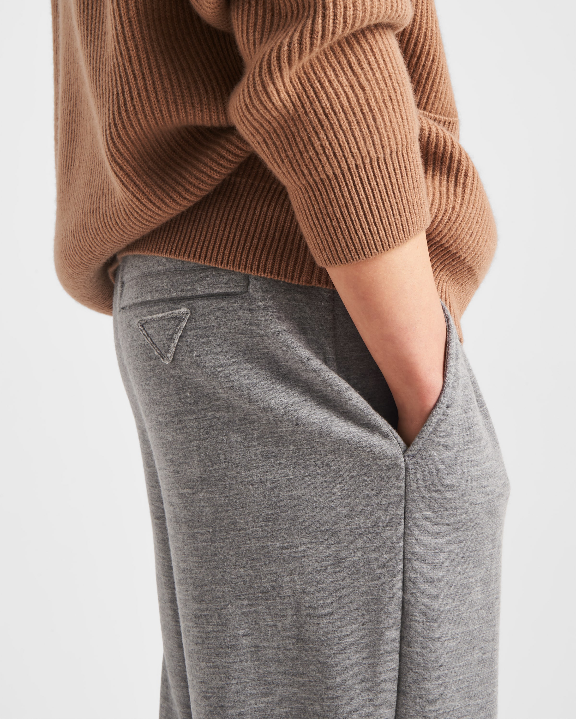 PRADA COTTON PANTS フリース Grey Cotton Fleece Pants | PRADA