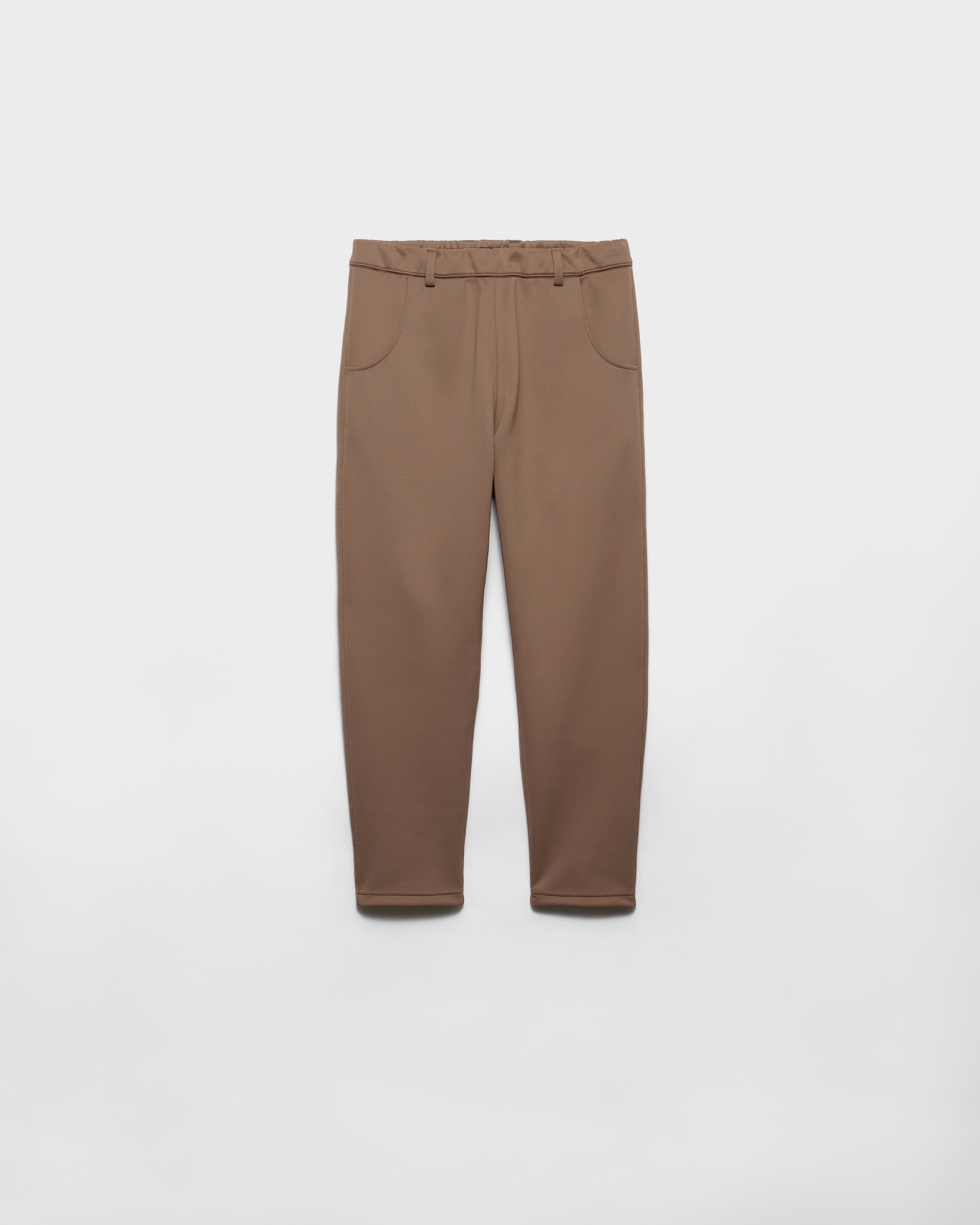 Prada Technical Fleece Pants In Brown