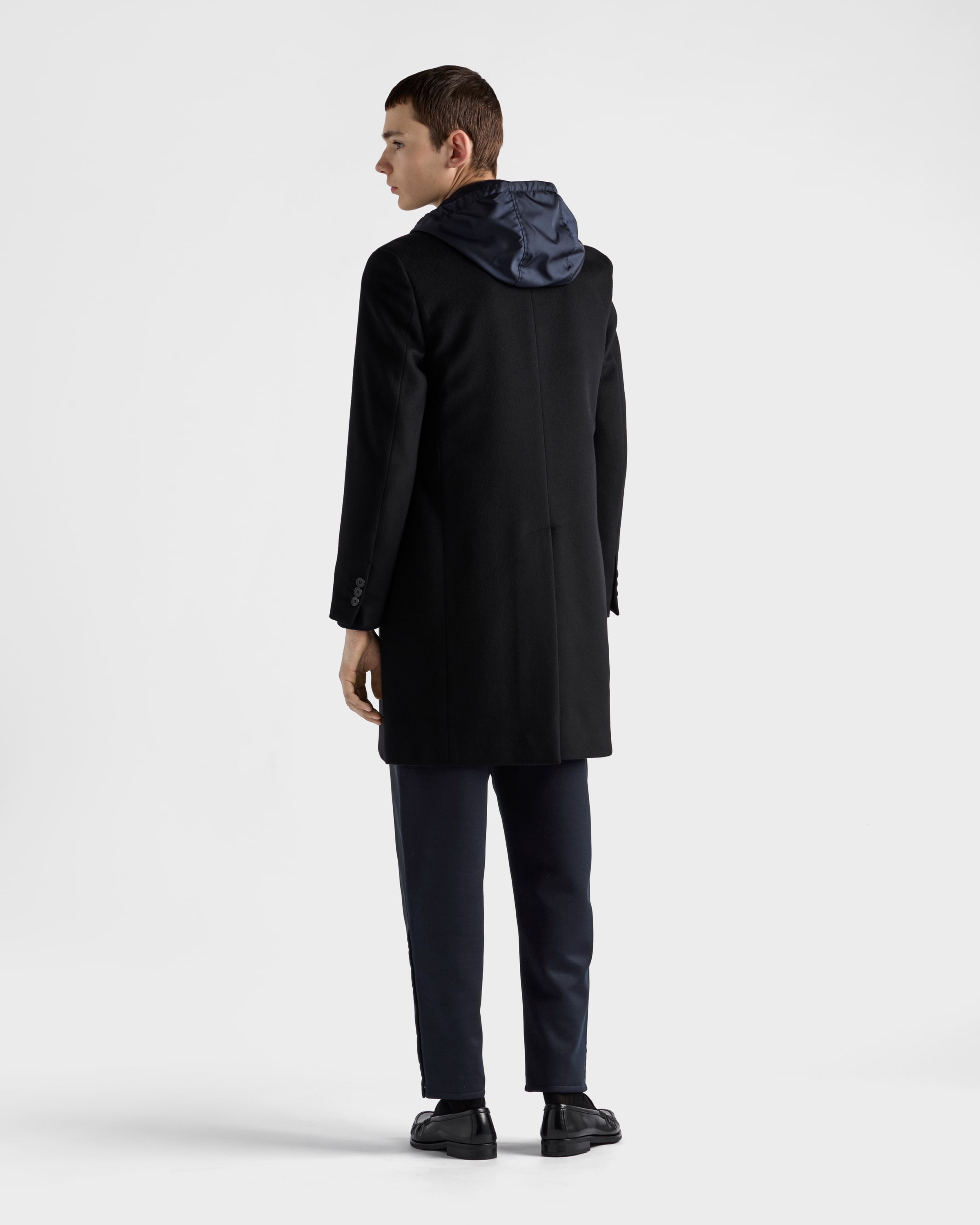Blue Technical cotton and Re-Nylon pants | PRADA