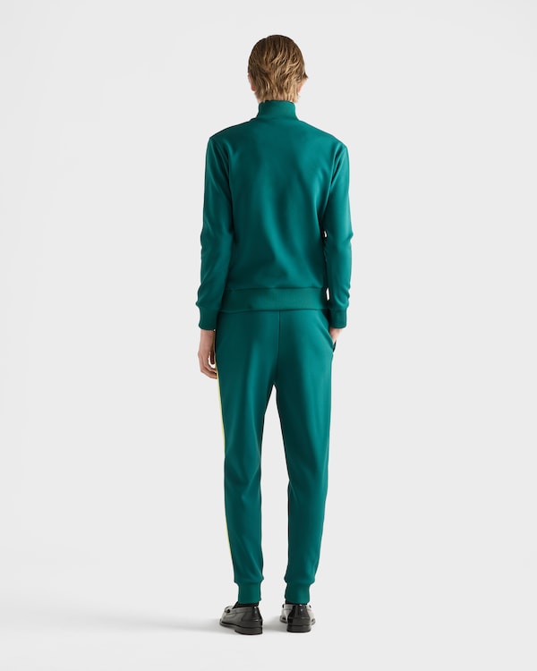 Technical fabric pants - Bottle Green/Cream Technical fabric pants - Bottle Green/Cream