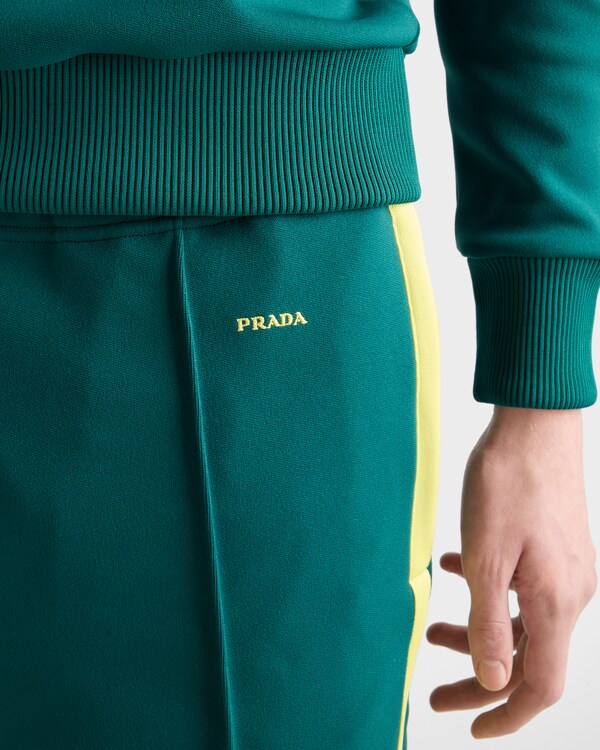 Technical fabric pants - Bottle Green/Cream Technical fabric pants - Bottle Green/Cream