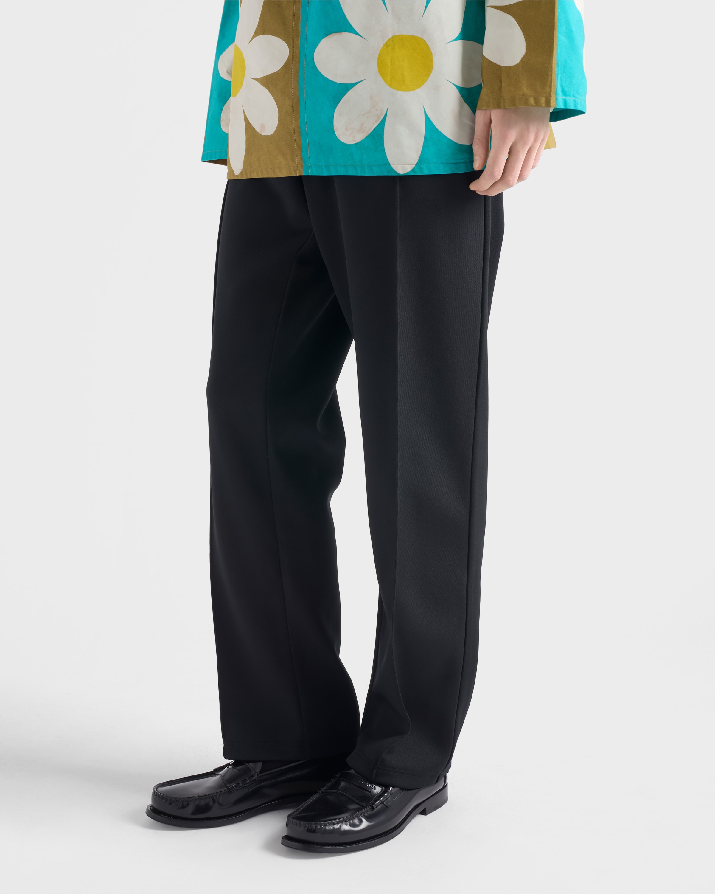 Black Technical jersey pants | PRADA - United States