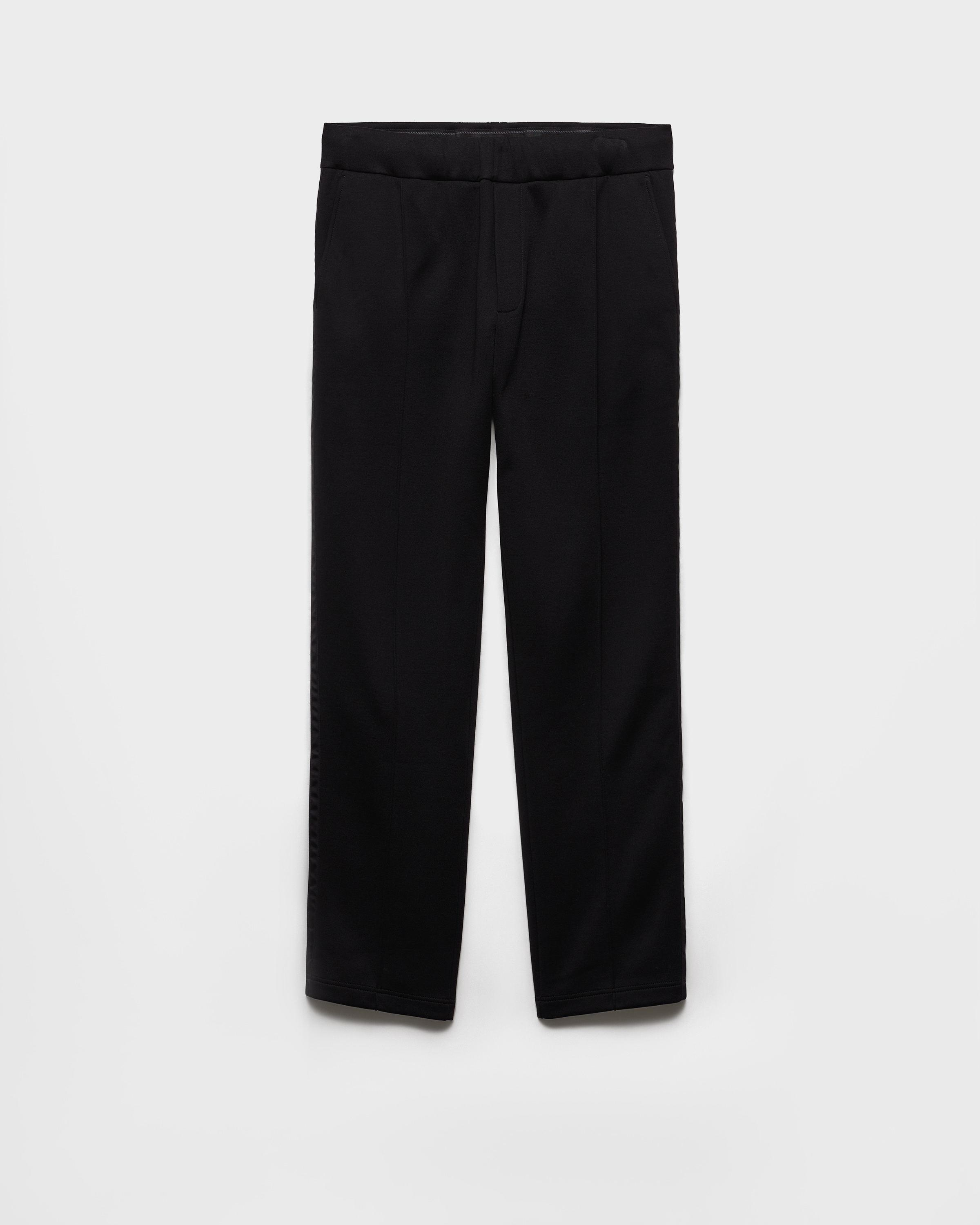 Prada Cotton Fleece Pants With Re-nylon Details, Man, Black/black, Size XS