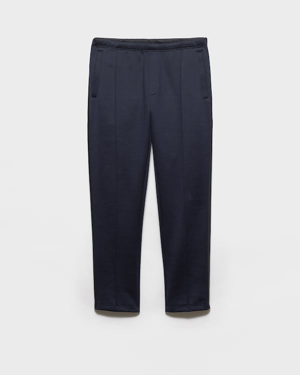 Cotton fleece pants with Re-Nylon details - Blue/Black Cotton fleece pants with Re-Nylon details - Blue/Black
