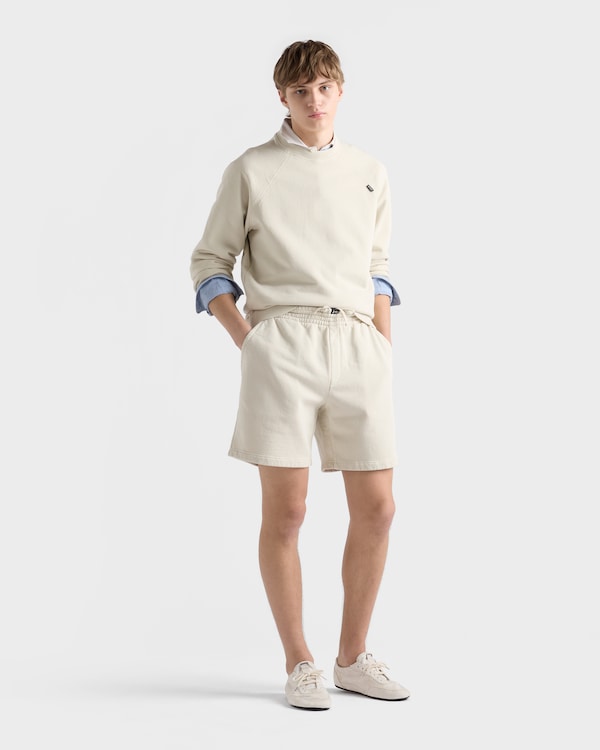 Cotton Bermudas - Chalk White Cotton Bermudas - Chalk White