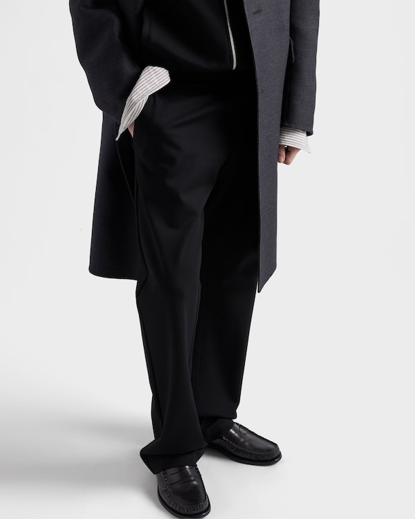 Fleece pants with Re-Nylon details - Black Fleece pants with Re-Nylon details - Black