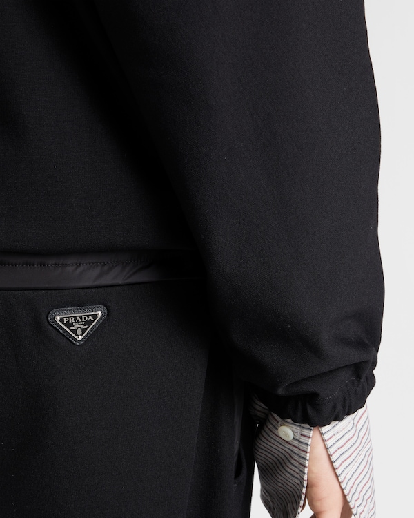 Fleece pants with Re-Nylon details - Black Fleece pants with Re-Nylon details - Black