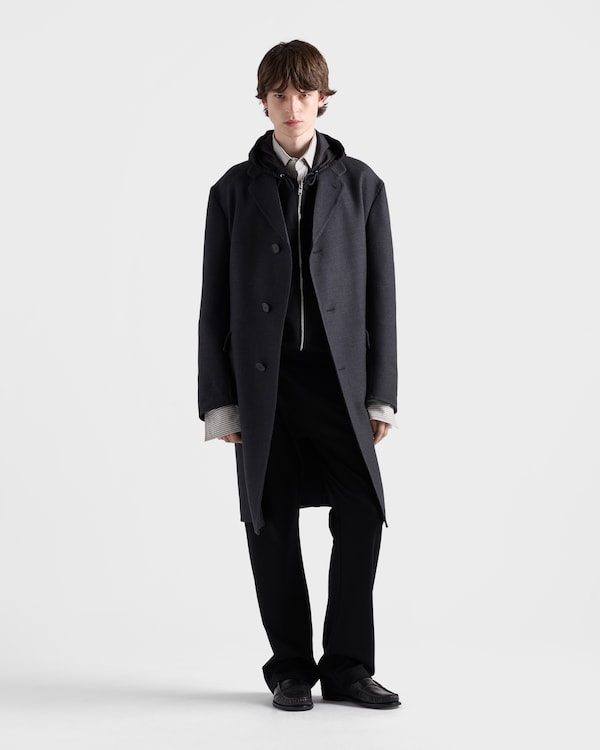 Fleece pants with Re-Nylon details - Black Fleece pants with Re-Nylon details - Black