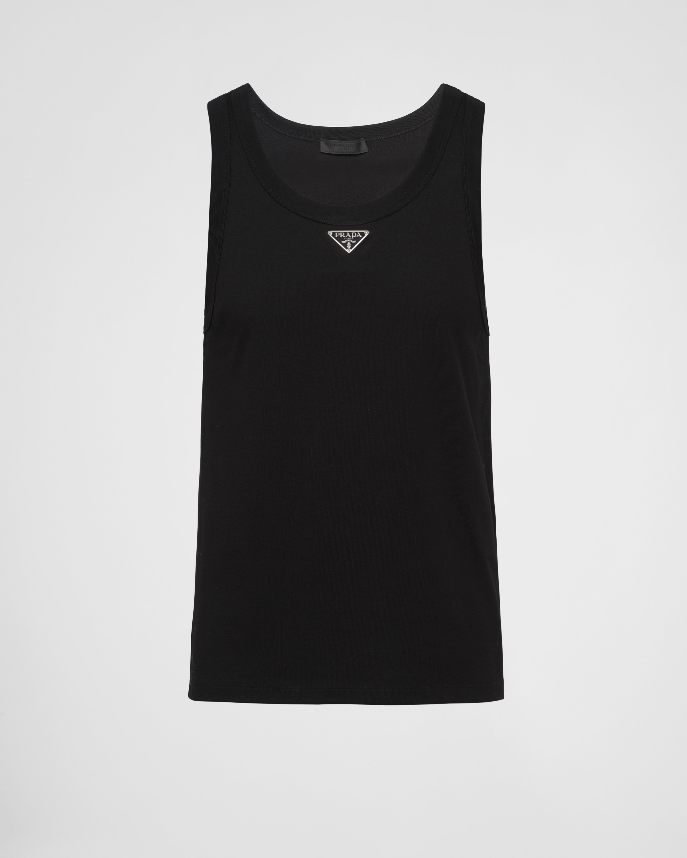 Shop Prada Tanktop Aus Baumwolle In Black