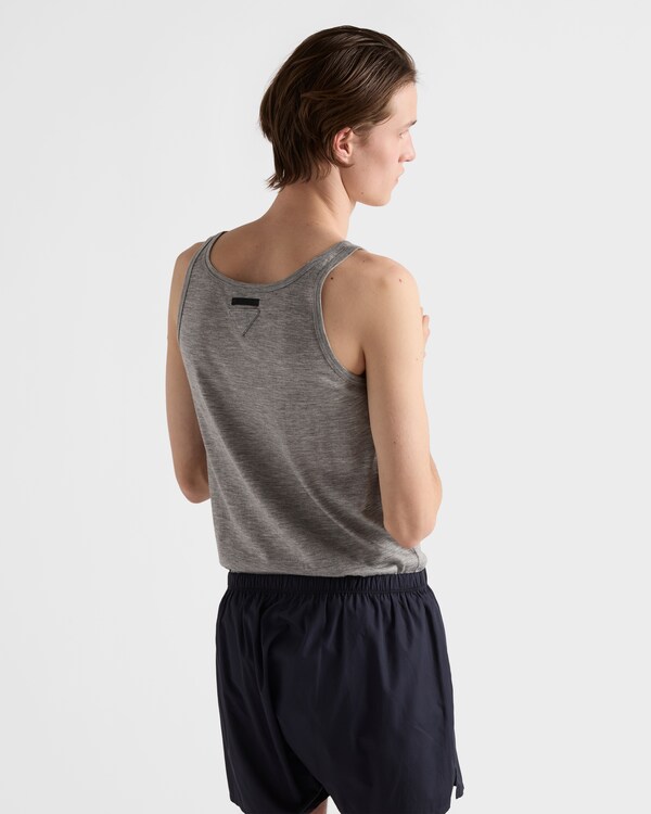 Cashmere and silk tank top - Grey Cashmere and silk tank top - Grey