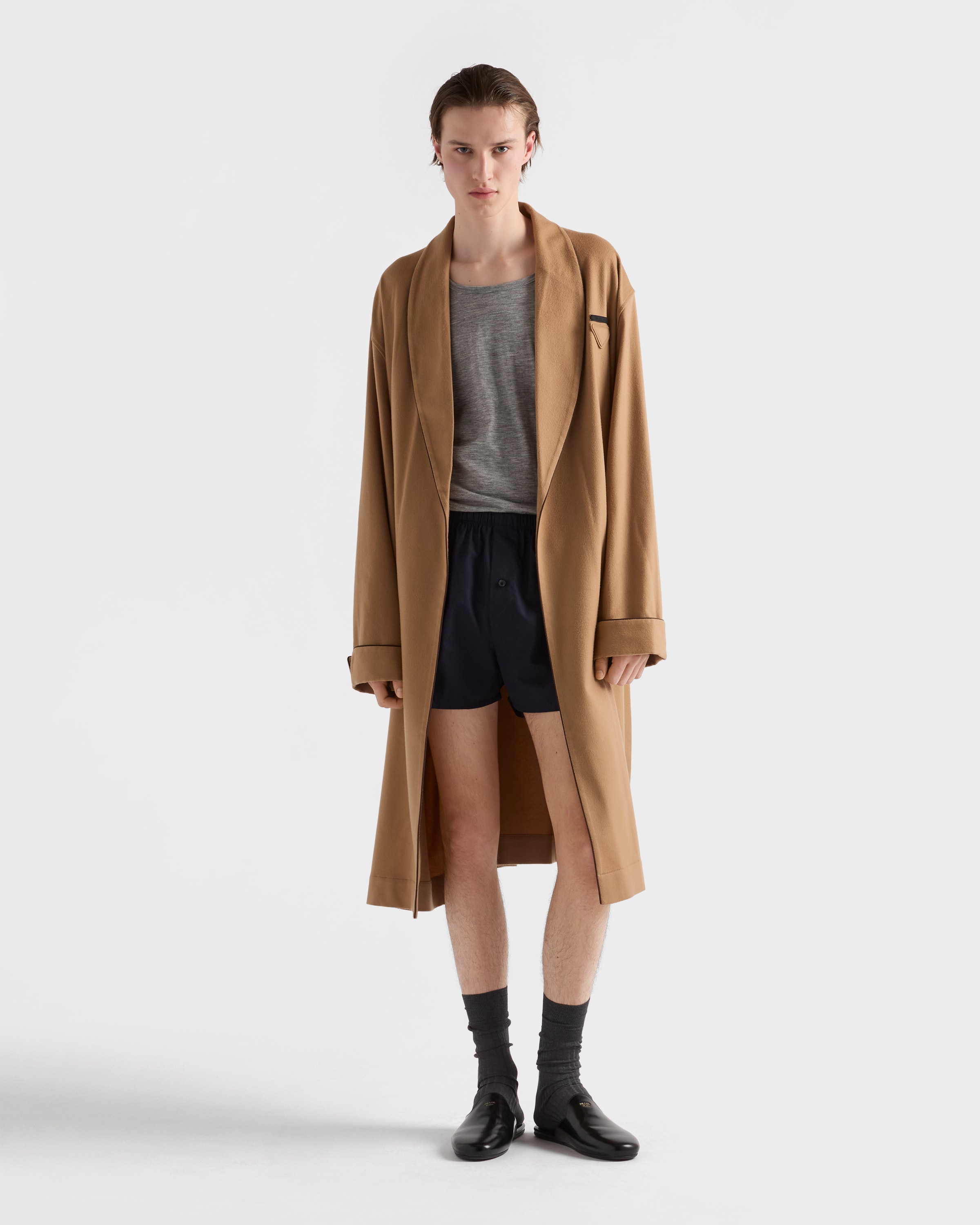 グレー カシミヤxシルク タンクトップ | PRADA - 日本 グレー カシミヤxシルク タンクトップ | PRADA - 日本
