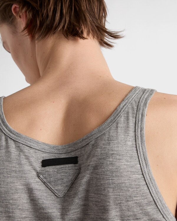 Cashmere and silk tank top - Grey Cashmere and silk tank top - Grey