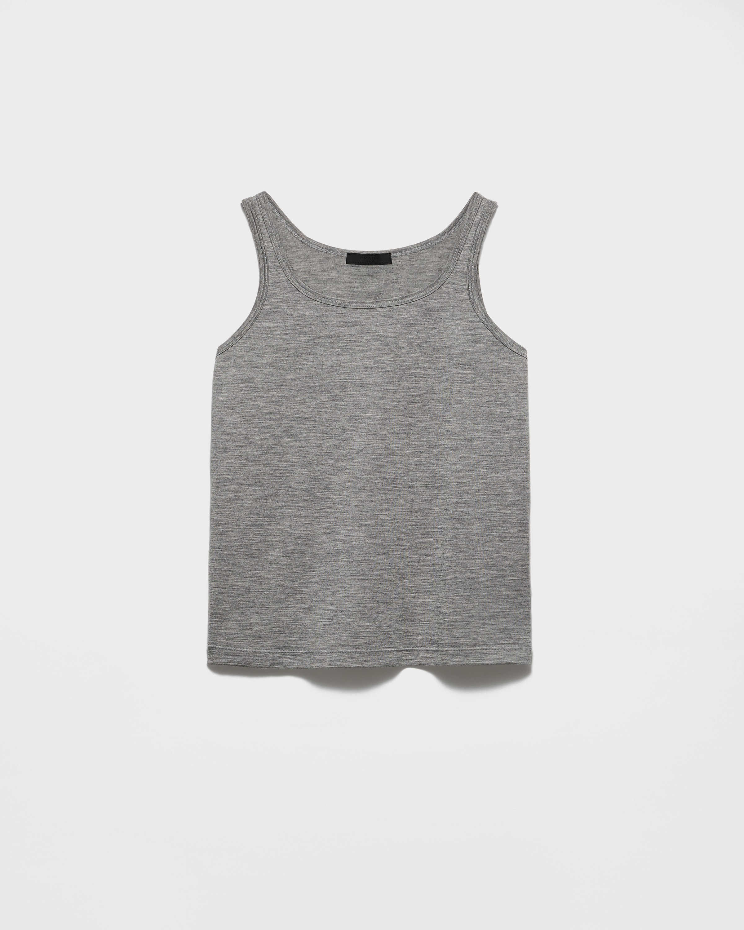 Grey Cashmere And Silk Tank Top | PRADA