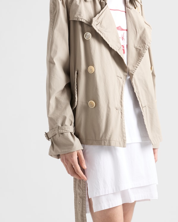 Printed cotton tank top - White/Cocoa Brown Printed cotton tank top - White/Cocoa Brown