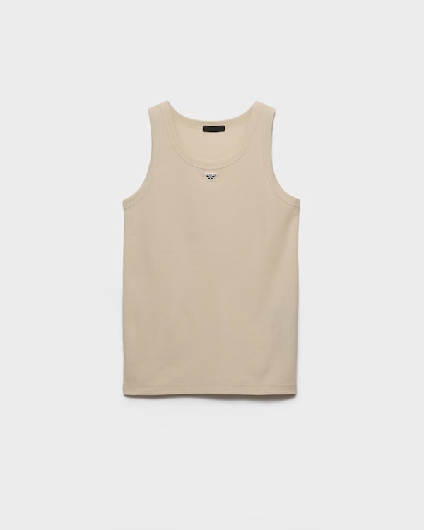 Cotton tank top - Limestone Cotton tank top - Limestone