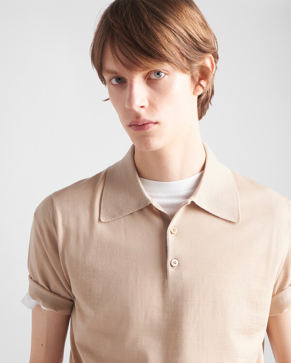 Wool Polo Shirt - Albino White Wool Polo Shirt - Albino White
