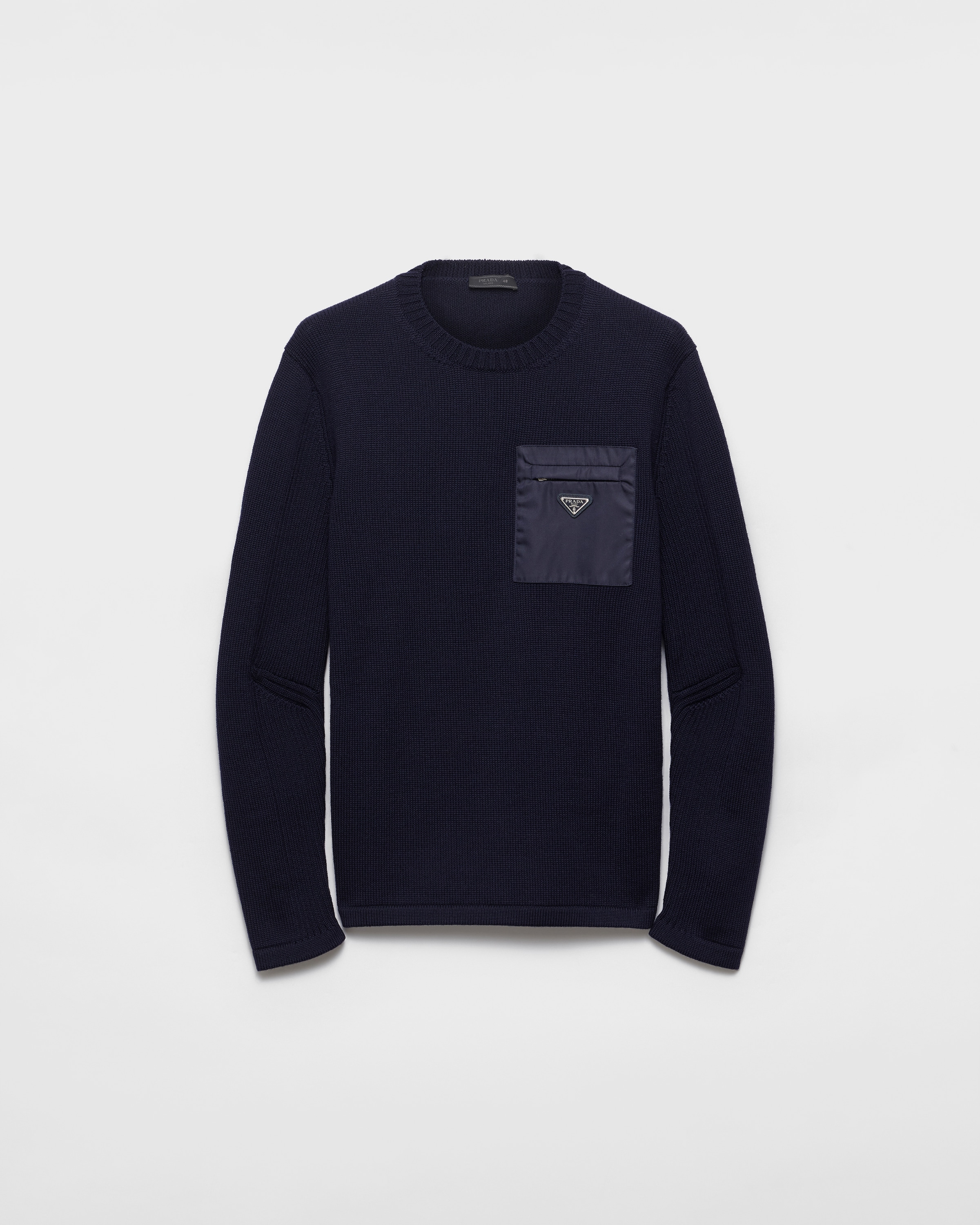 Navy Wool Sweater | PRADA - United States