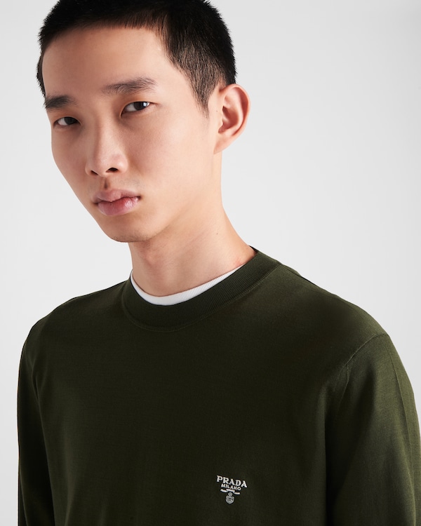 Pull à col rond en laine extra fine Pull à col rond en laine extra fine