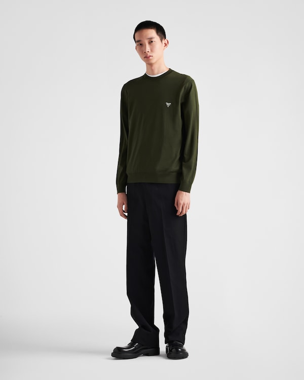 Pull à col rond en laine extra fine Pull à col rond en laine extra fine