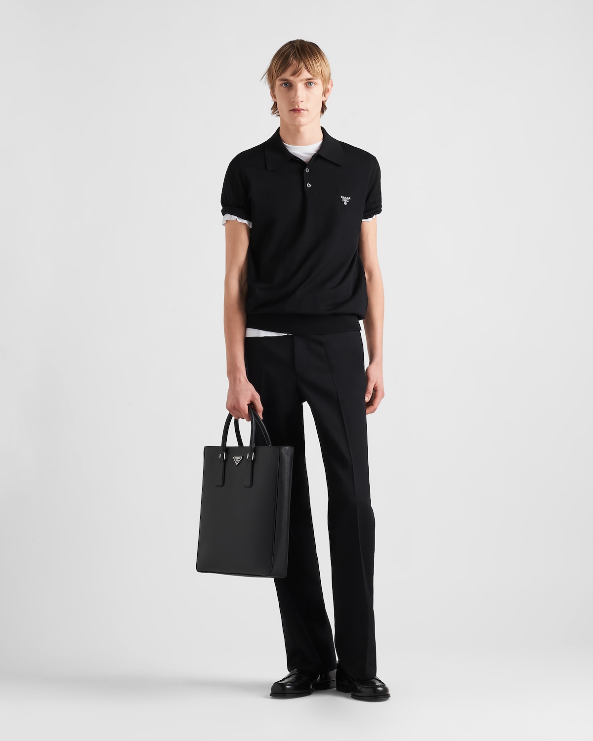 PRADA 26S LONG SLEEVED POLO SHIRT 820
