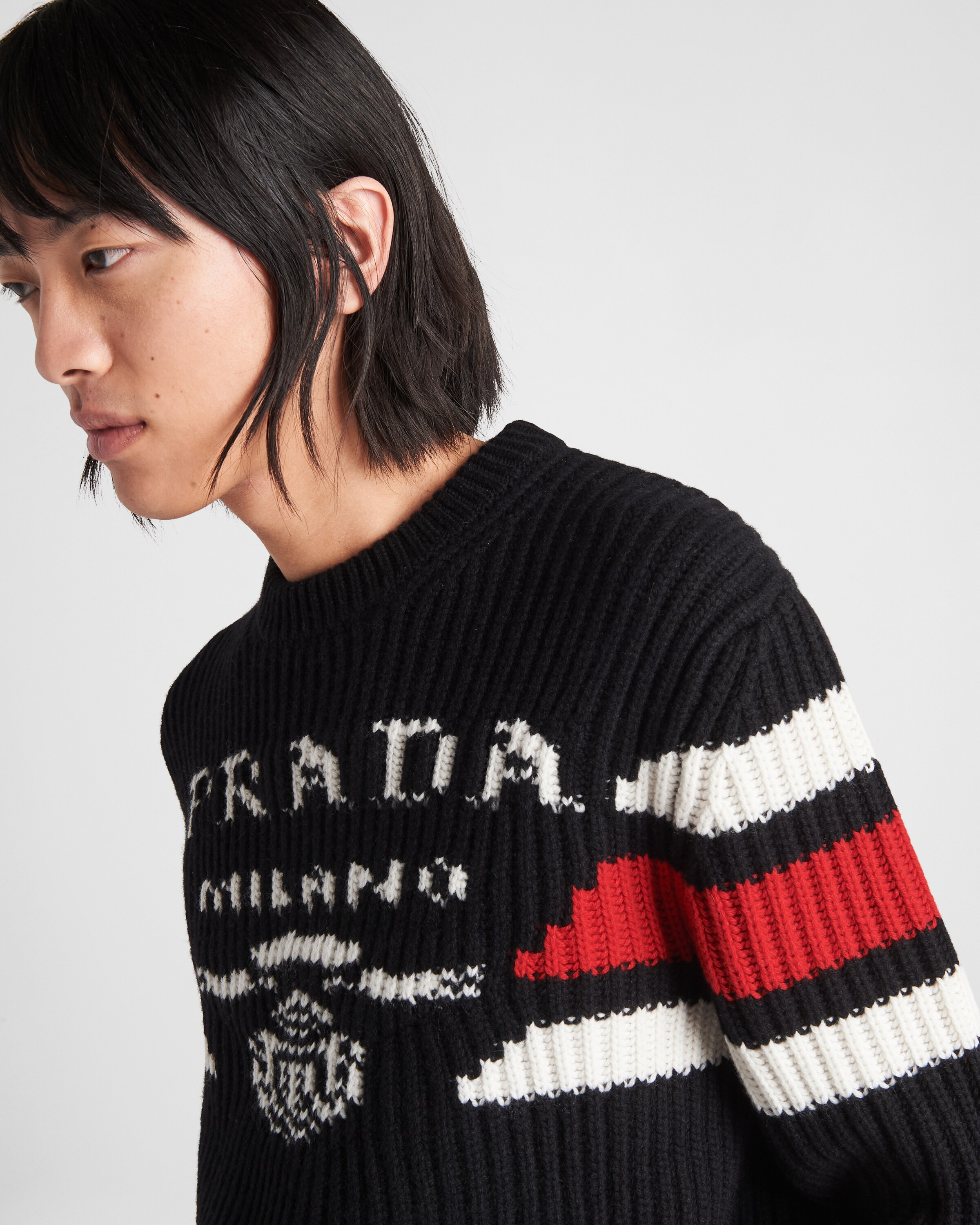 PRADA 15ss cashmere jacquard knit vest udghoshdaily.com