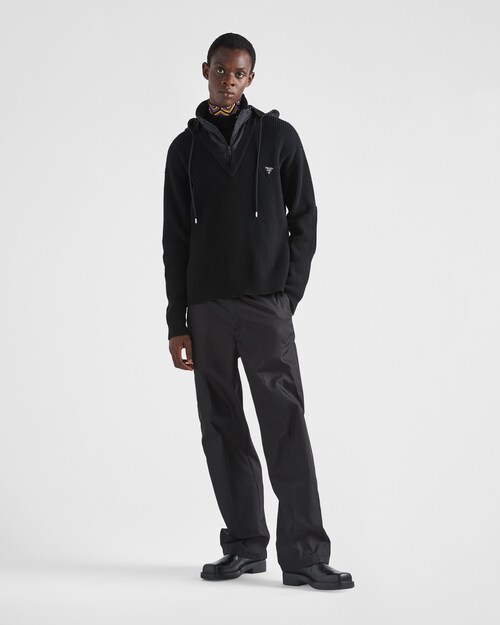 Prada Cashmere and Re\u002DNylon hoodie jacket 2