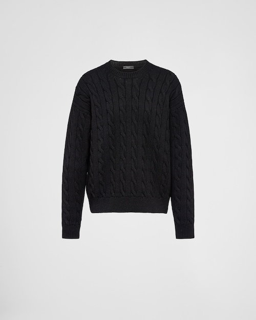 Black Oversized cashmere sweater | Prada