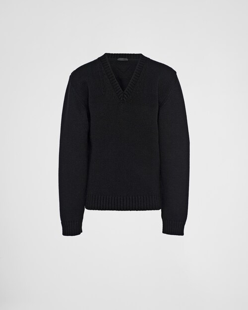 Prada Shetland wool V-neck sweater 1