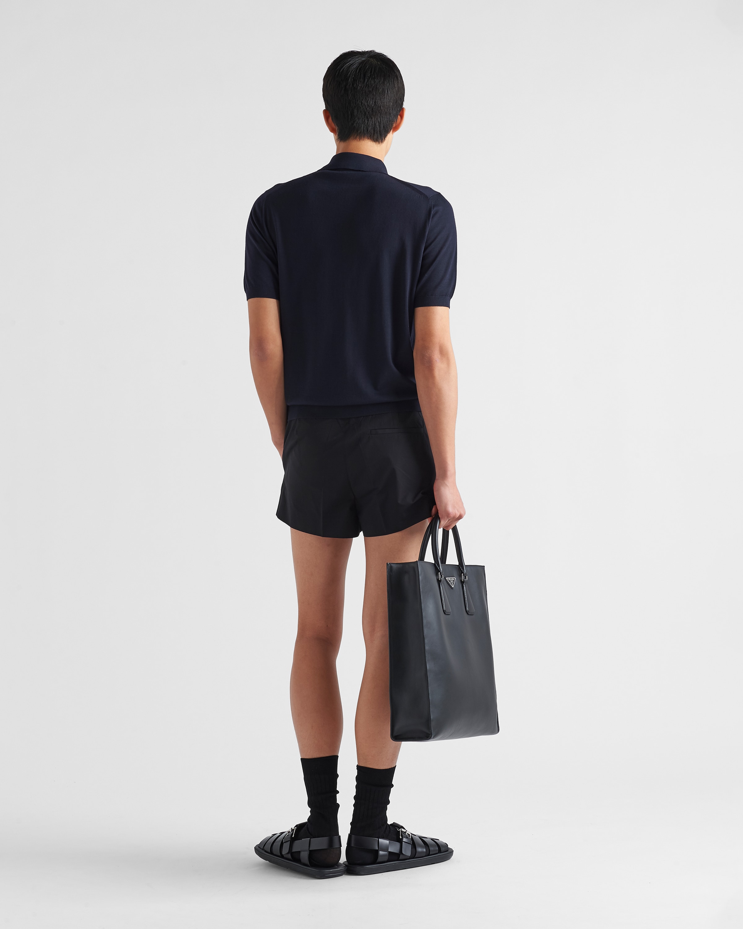 Superfine wool polo shirt