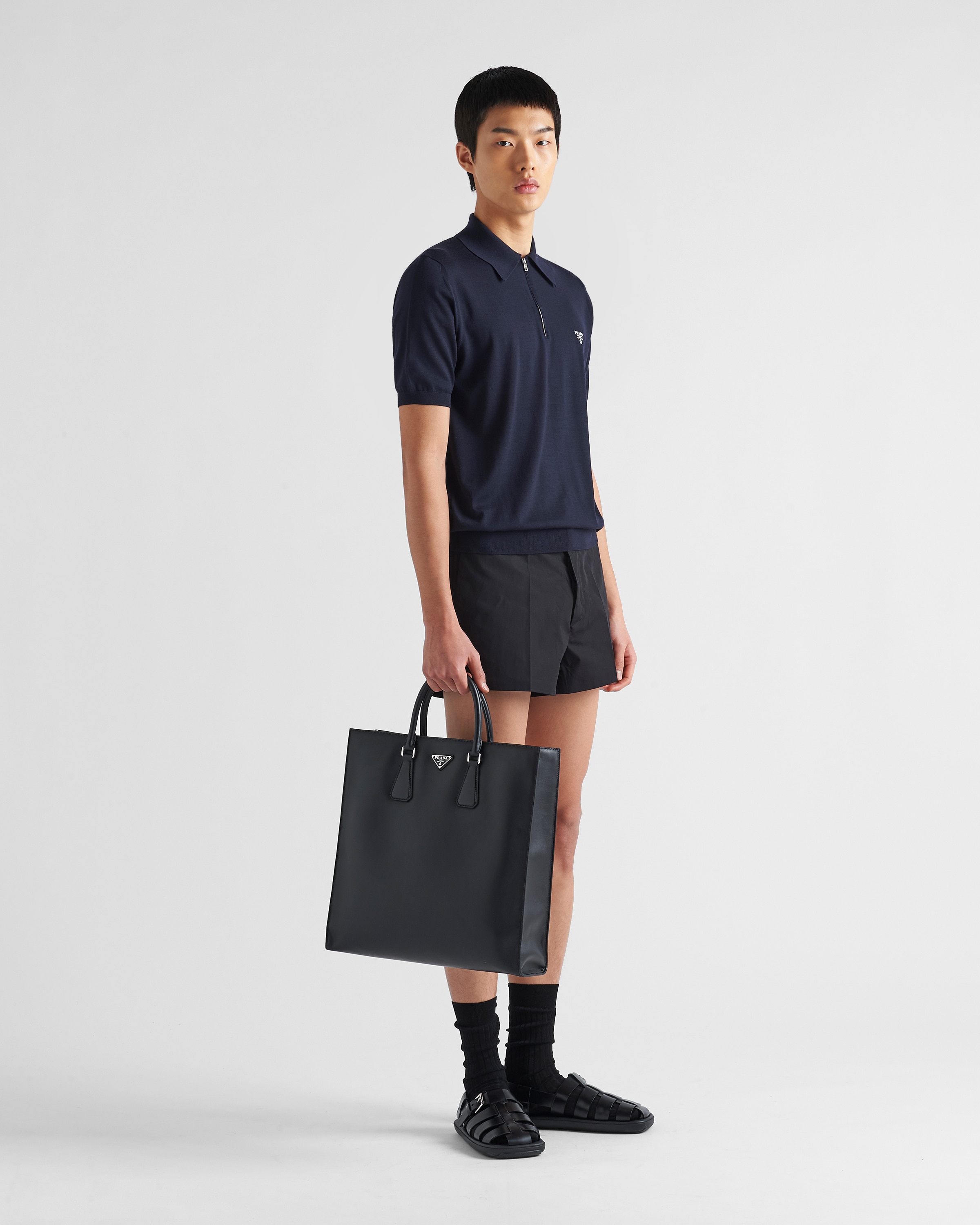 Superfine wool polo shirt