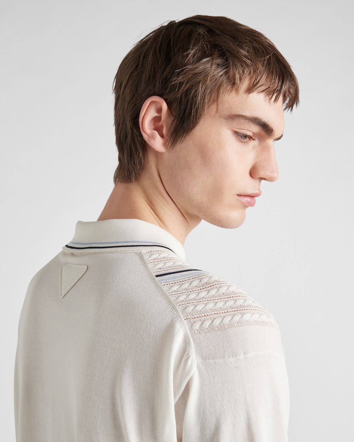 PRADA 25S LONG-SLEEVE KNITTED POLO SHIRT 295 main image 1