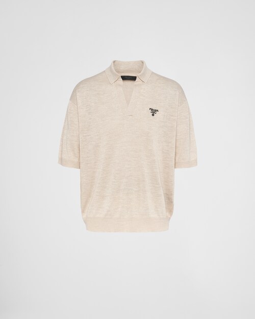 Prada Silk and linen polo shirt 1