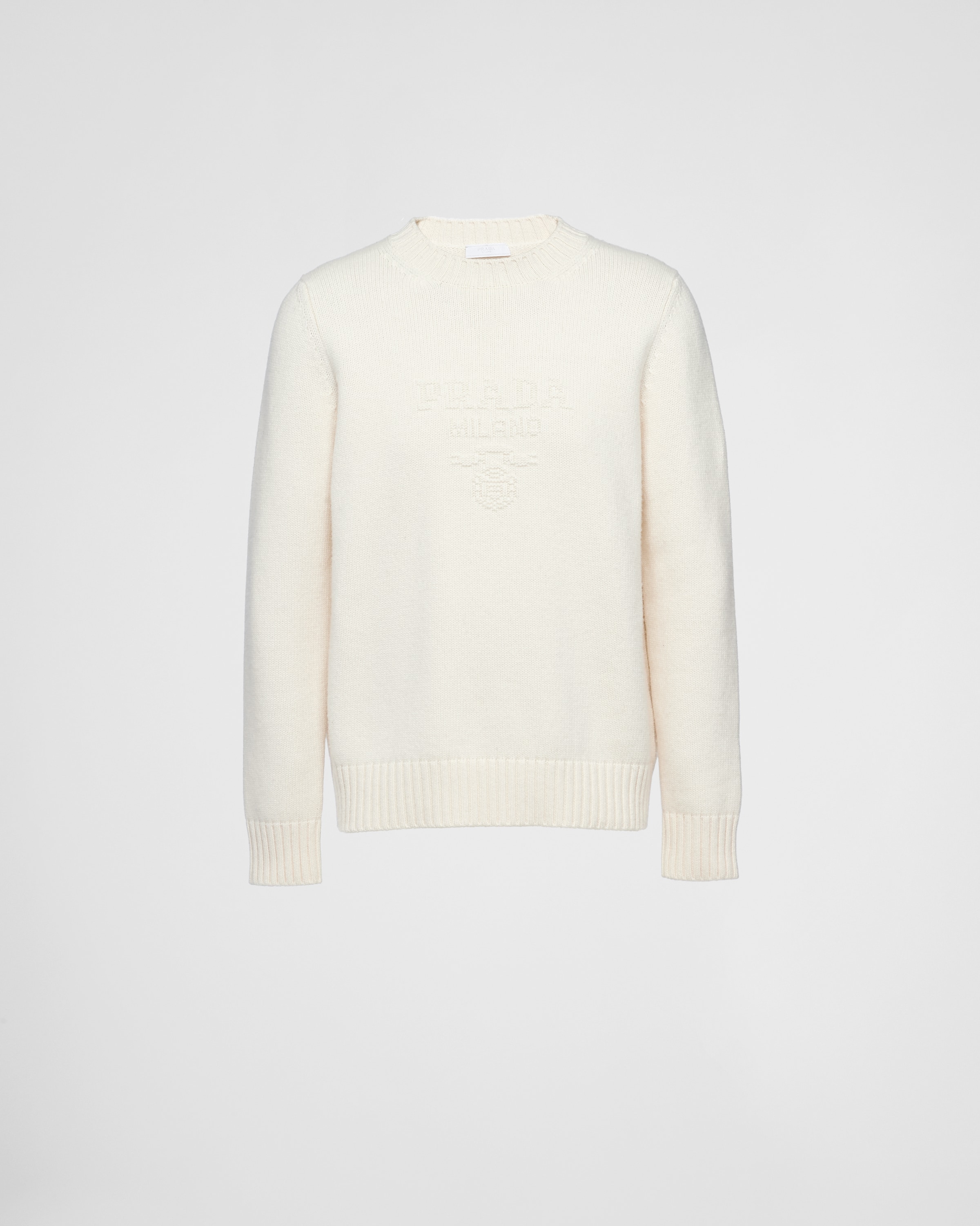 Shop Prada Wool And Cashmere Crew-neck Sweater