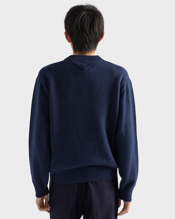 Re-Cashmere crew-neck sweater - Ink Blue Re-Cashmere crew-neck sweater - Ink Blue