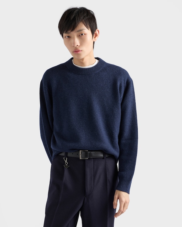 Re-Cashmere crew-neck sweater - Ink Blue Re-Cashmere crew-neck sweater - Ink Blue