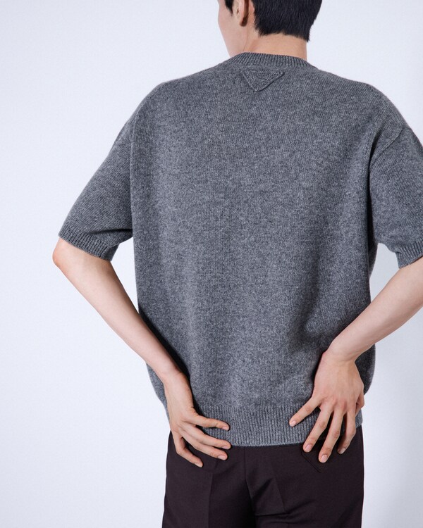 Pull à manches courtes en Re-Cashmere Pull à manches courtes en Re-Cashmere