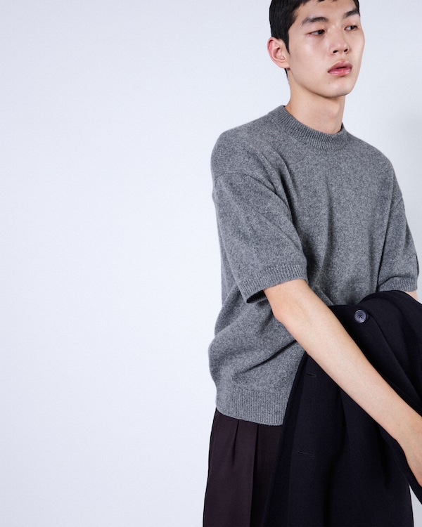 Pull à manches courtes en Re-Cashmere Pull à manches courtes en Re-Cashmere