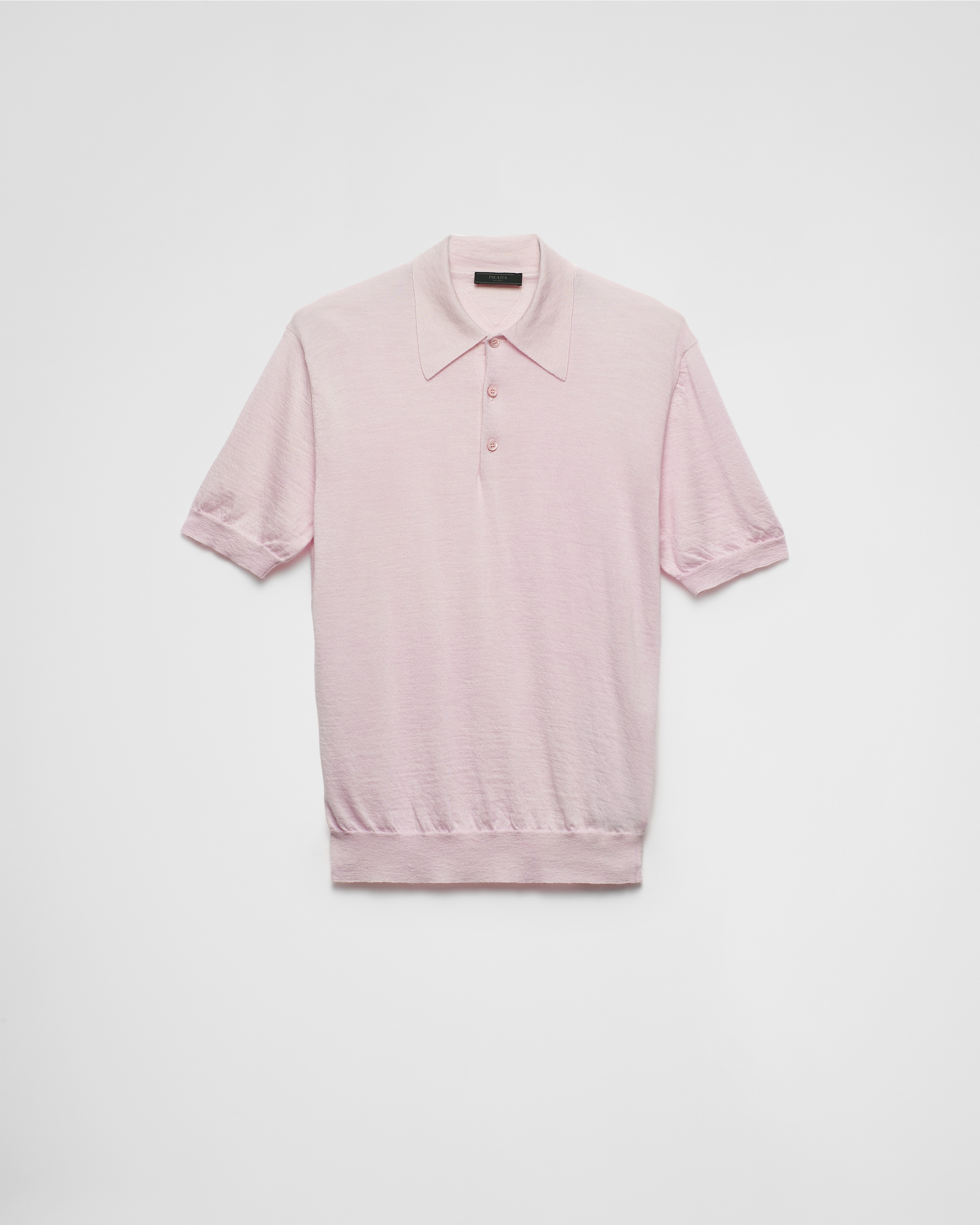 Alabaster Pink Cashmere Polo Shirt PRADA