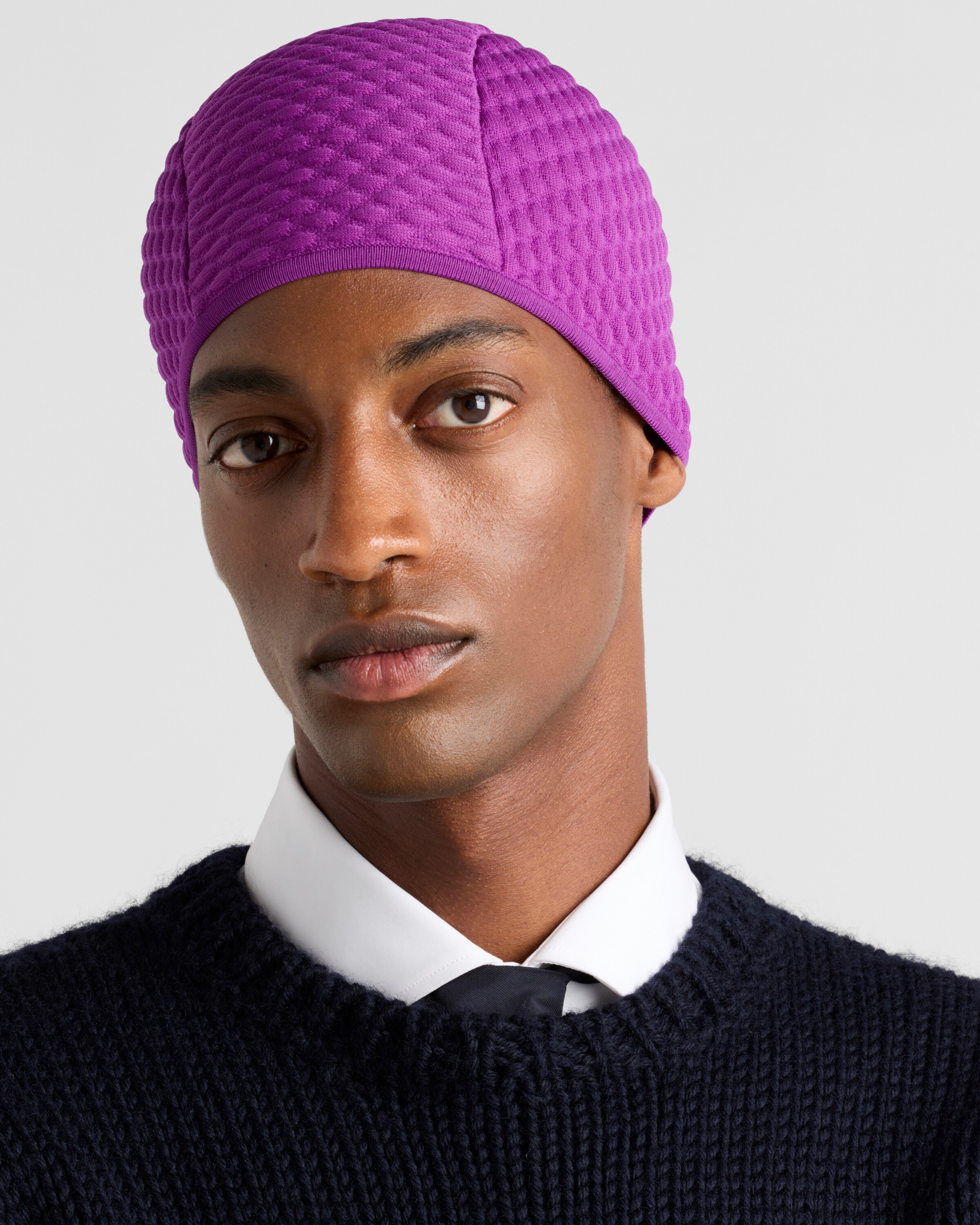 Navy Wool crew-neck sweater | PRADA